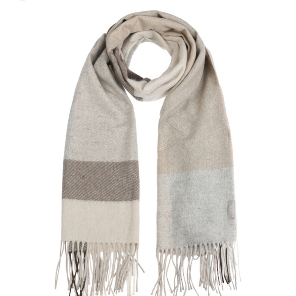 Fraas unisex cashmere blend gorgeous neutral large scarf
